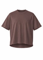 CAMISETA BOXY MARROM STONE