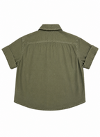 CAMISA BOXY CHIARA VERDE OLIVA