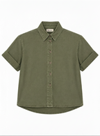 CAMISA BOXY CHIARA VERDE OLIVA
