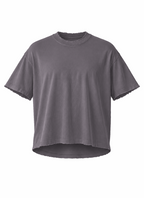 CAMISETA BOXY CINZA STONE