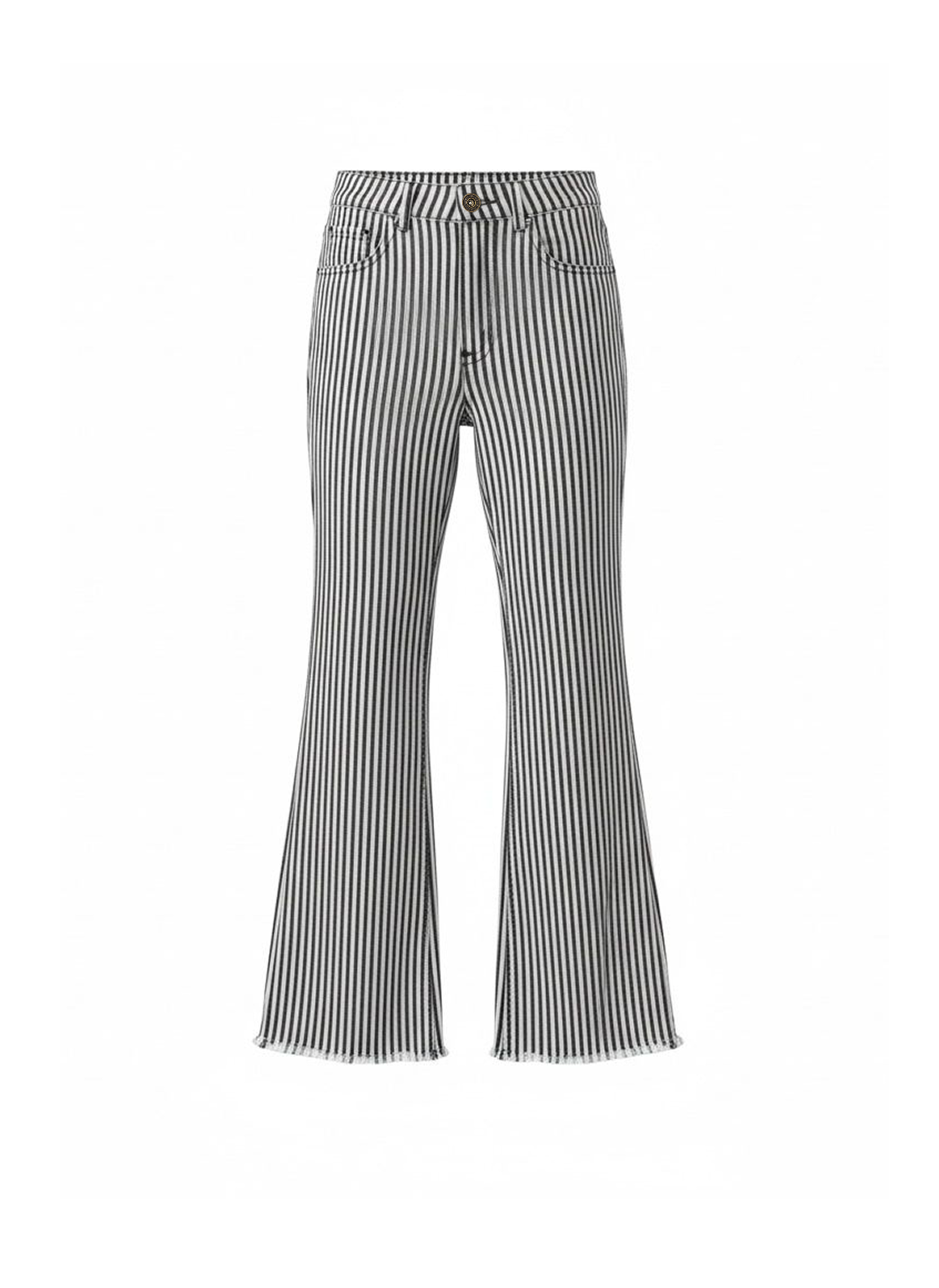 CALÇA CROPPED FLARE STRIPES PAULA