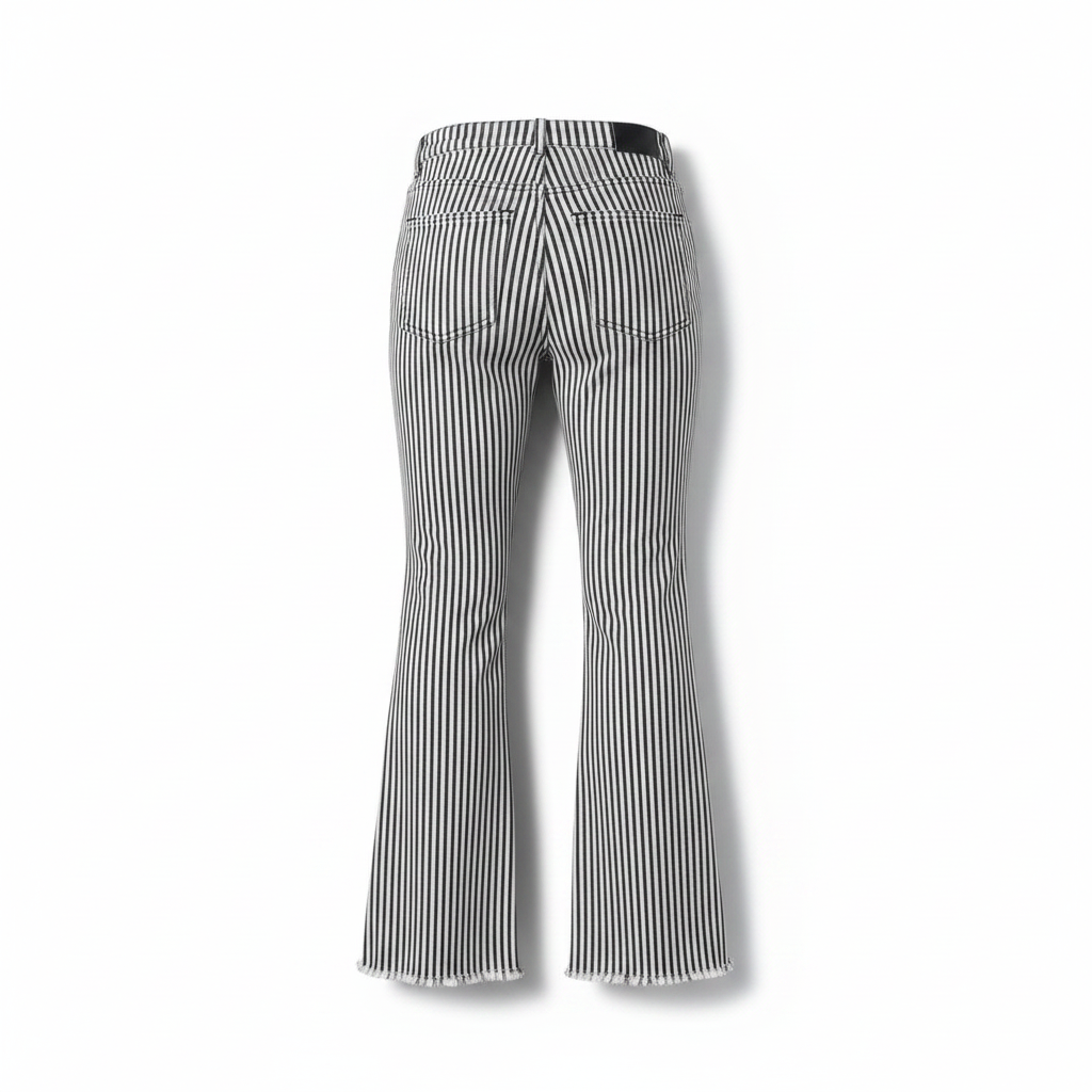 CALÇA CROPPED FLARE STRIPES PAULA