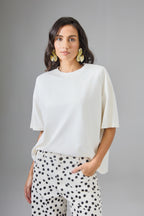 CAMISETA BOXY OFF-WHITE
