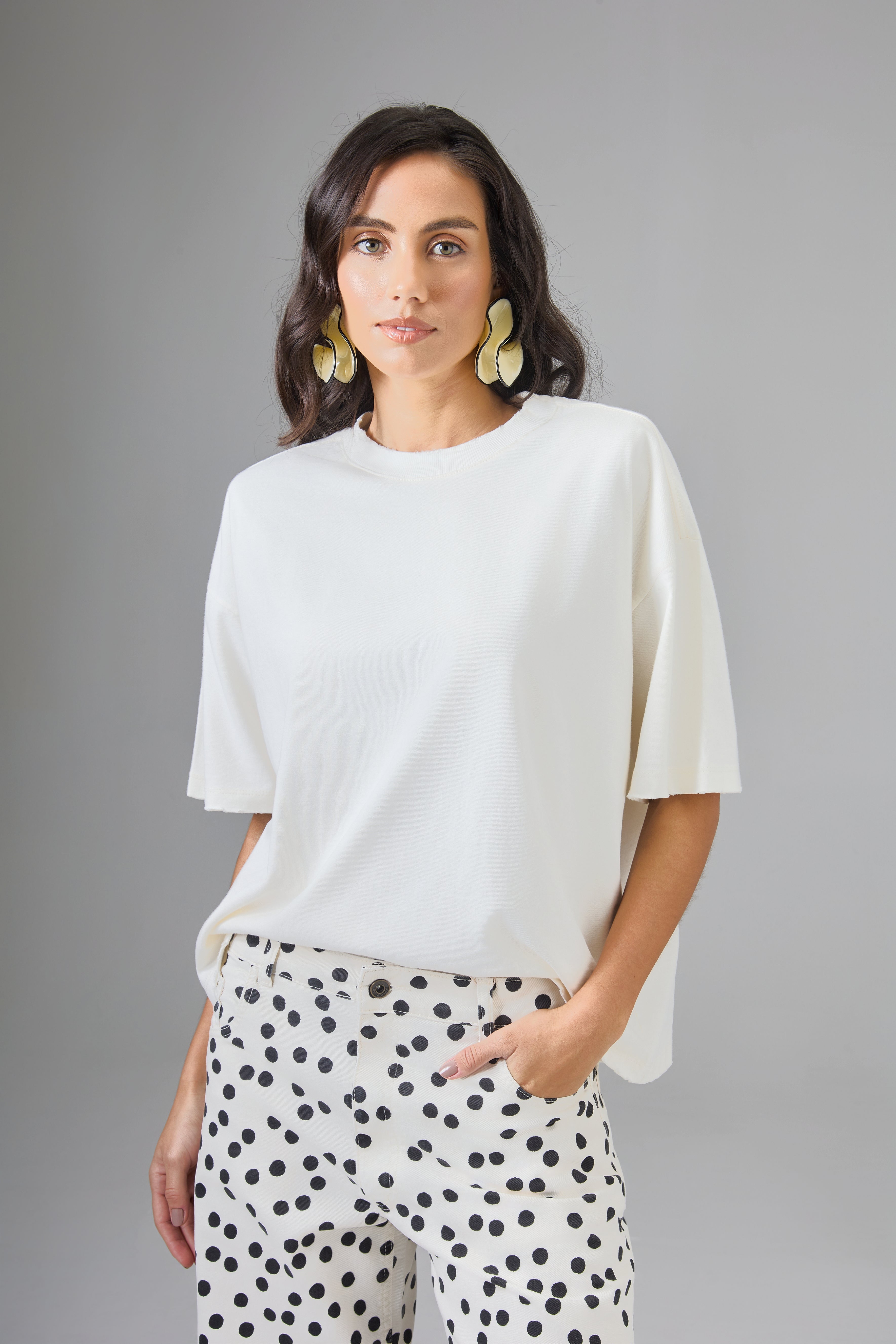 CAMISETA BOXY OFF-WHITE