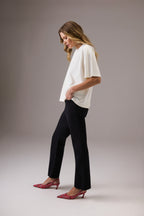 CALÇA CROPPED FLARE BLACK SUSANA