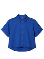CAMISA BOXY CHIARA AZUL COBALTO