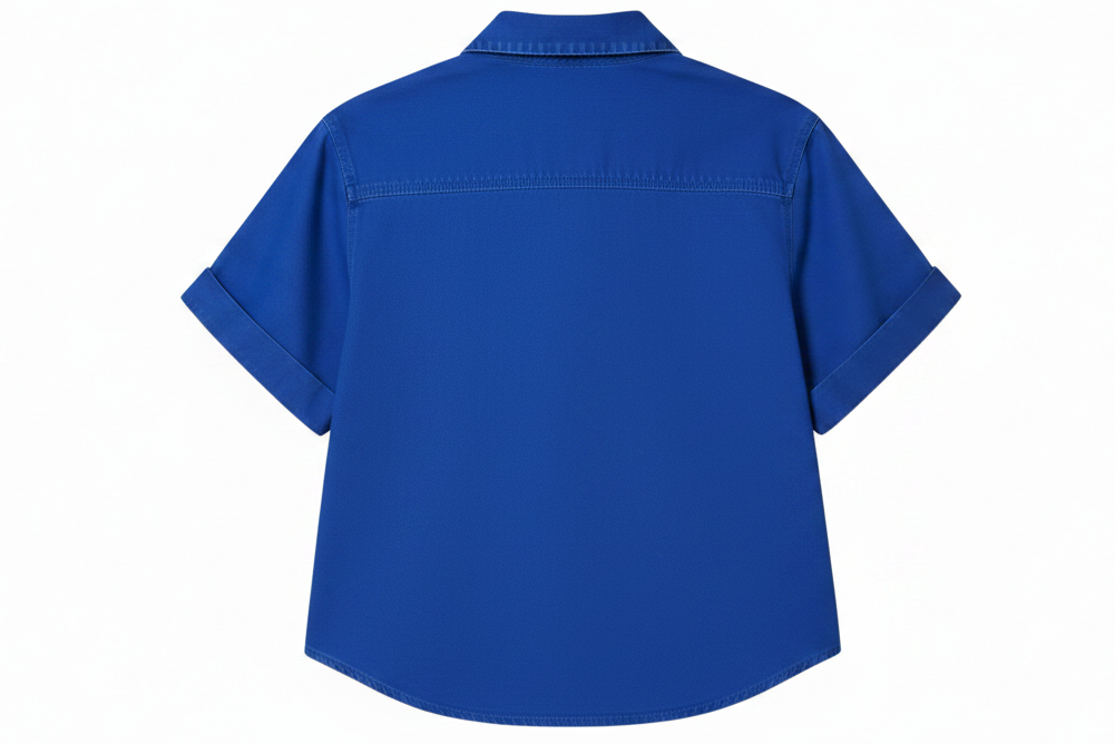 CAMISA BOXY CHIARA AZUL COBALTO